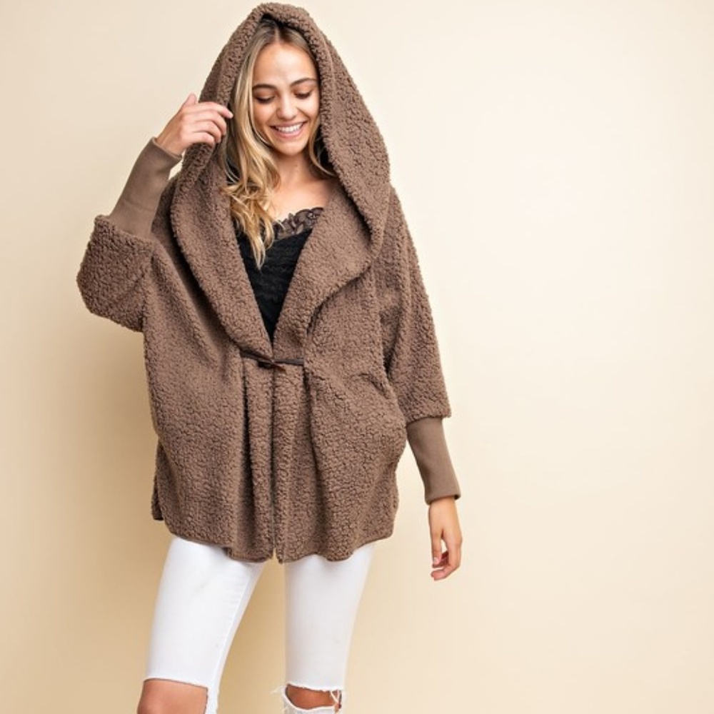 OVERSIZED COZY TEDDY JACKET